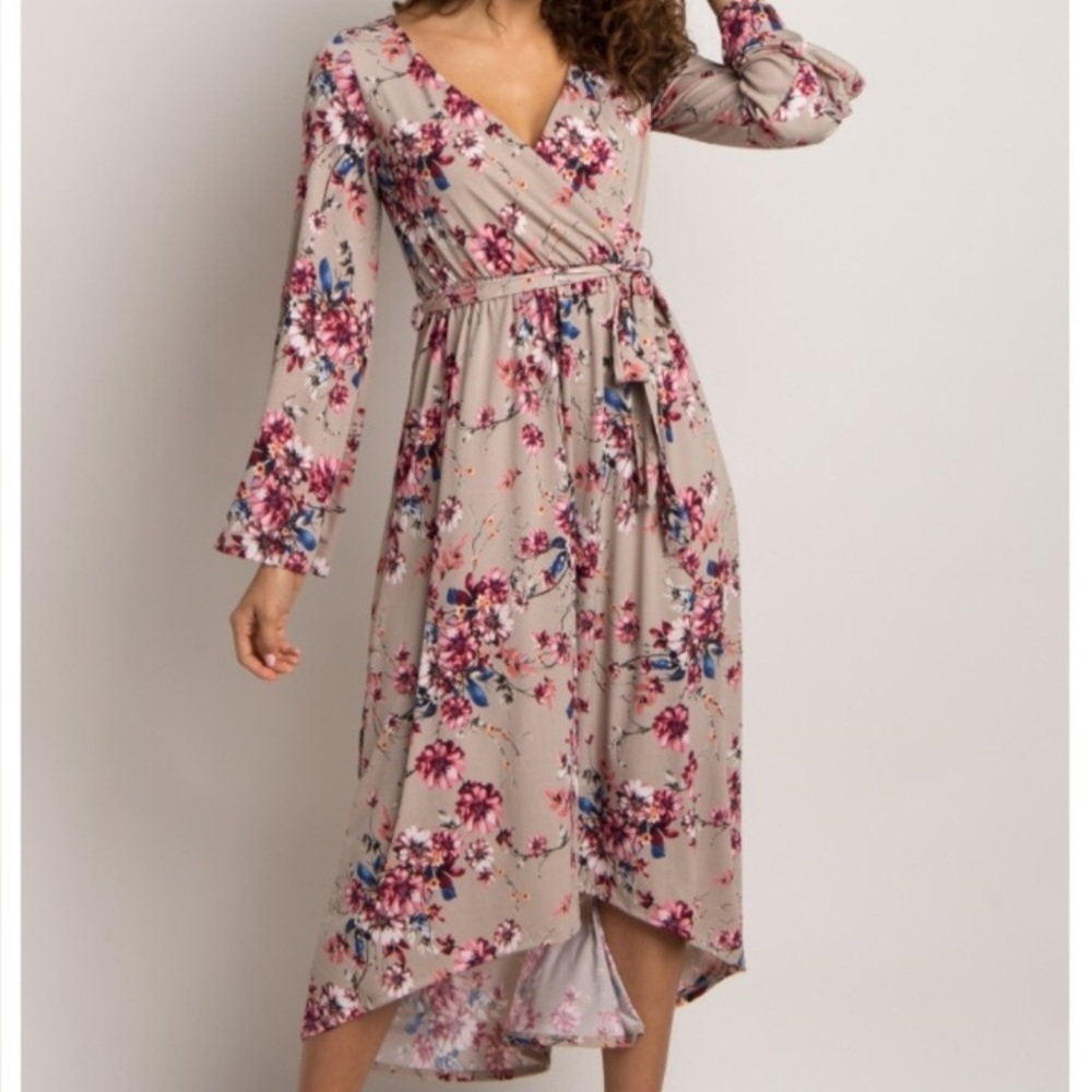 WOMENS PINKBLUSH HIGH LOW FLORAL DRESS SIZE SMALL